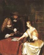 TERBORCH, Gerard A Concert  ar oil painting